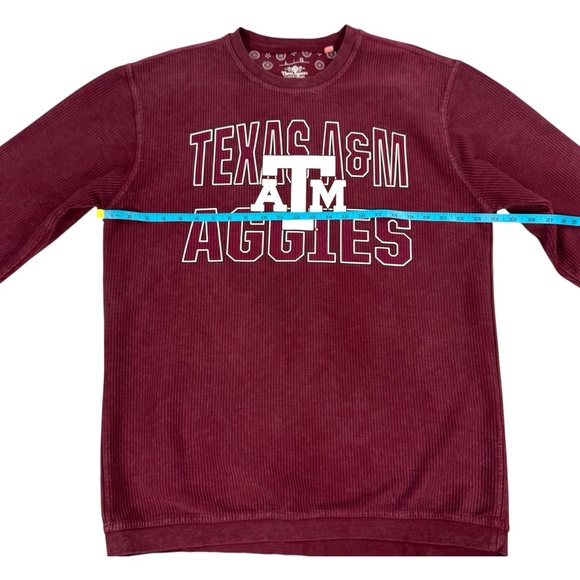 Texas A&M Aggies Maroon Long Sleeve Oversized Ribbed Shirt Sweater - Picture 6 of 12